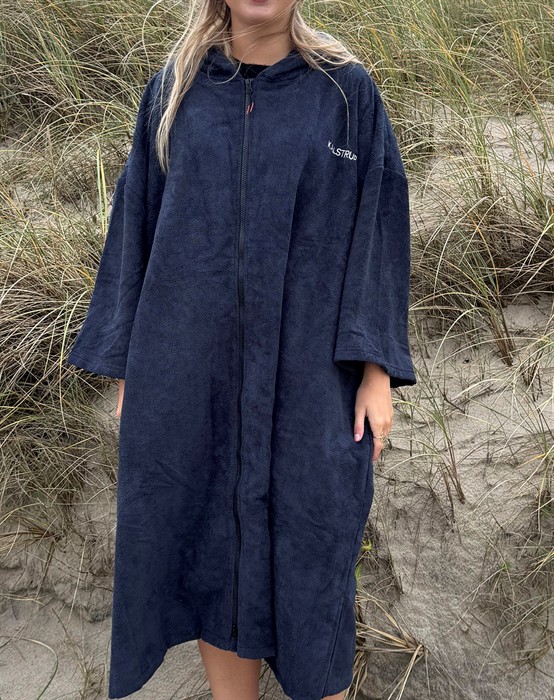 Kalstrup Poncho med Zip - Navy